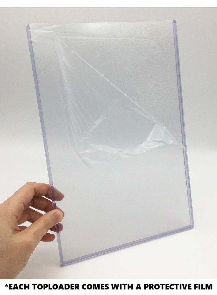 COMIC BOOK PROTECTOR CASE TOPLOADER 20 PACK WITH REMOVABLE FILM 7"x10.75"