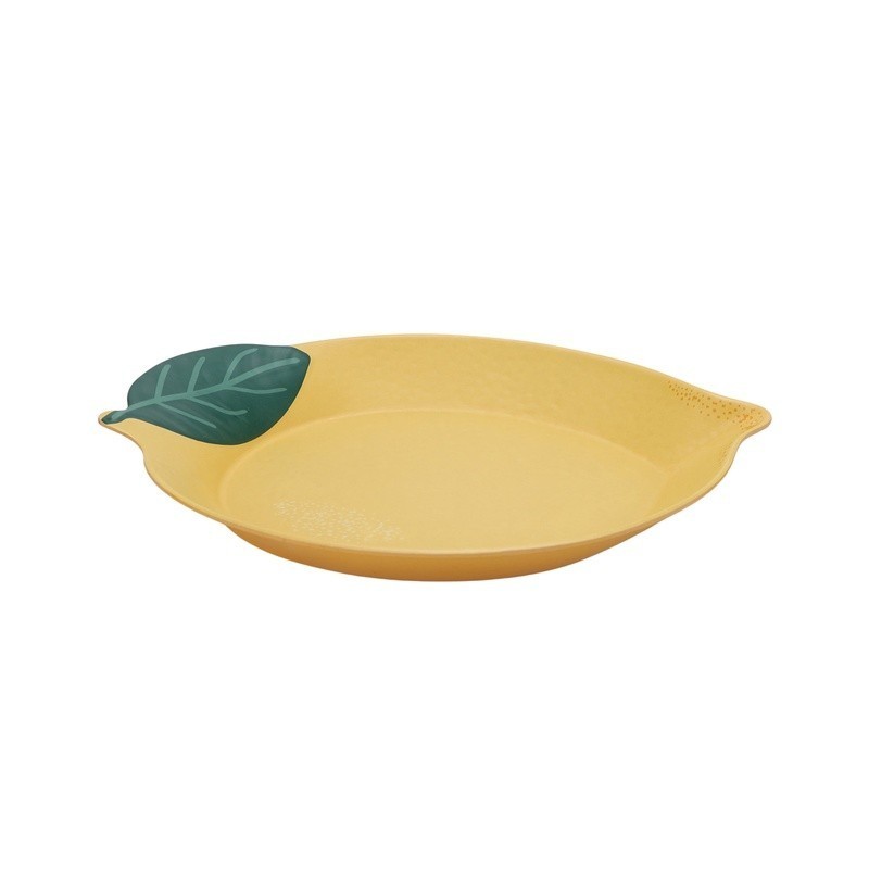 Kitchen Dinnerware Lemon Serve Platter Figural Dish Party Entertaining Decor