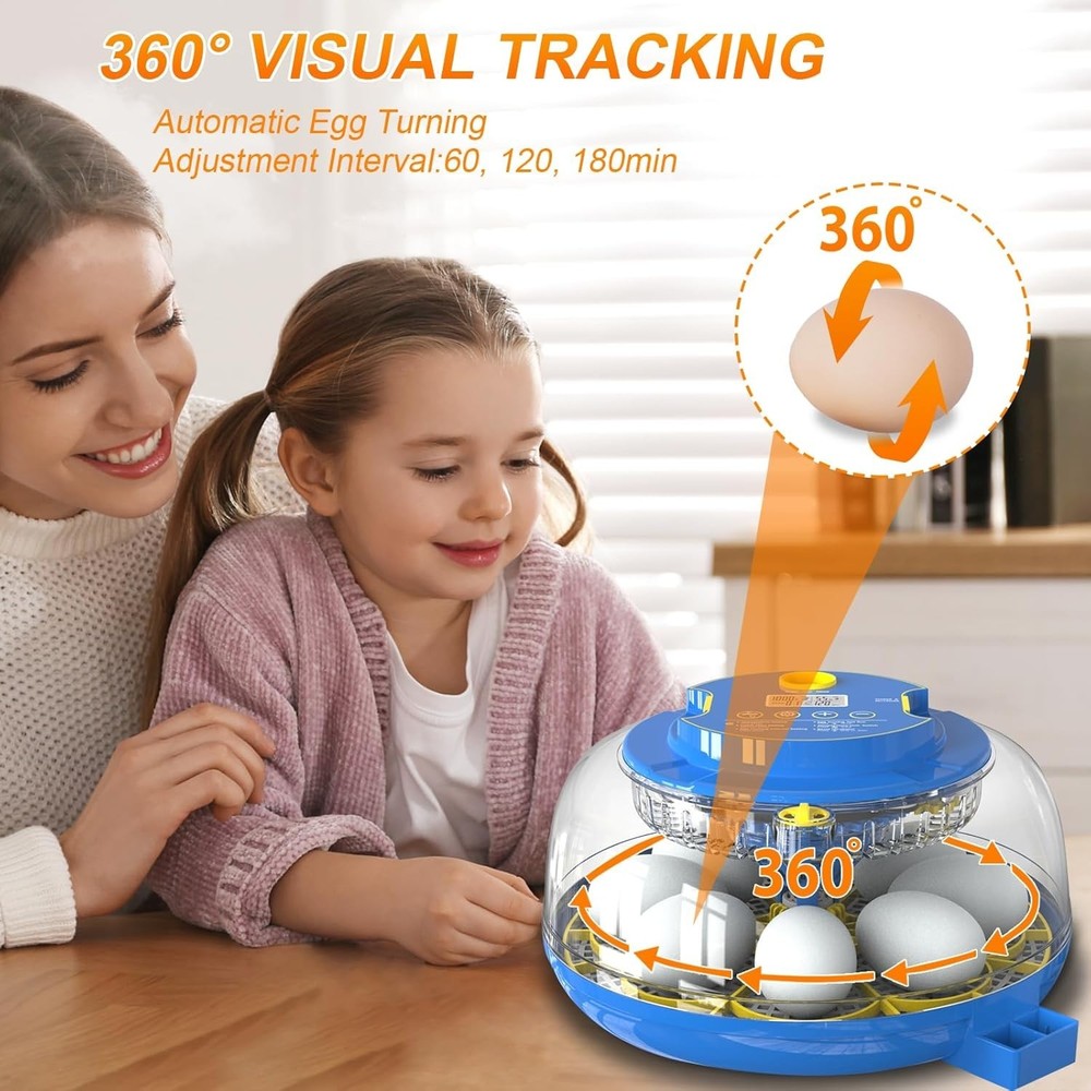 Incubators for Hatching Eggs,12 Egg Incubator with Automatic Egg Turning and ...