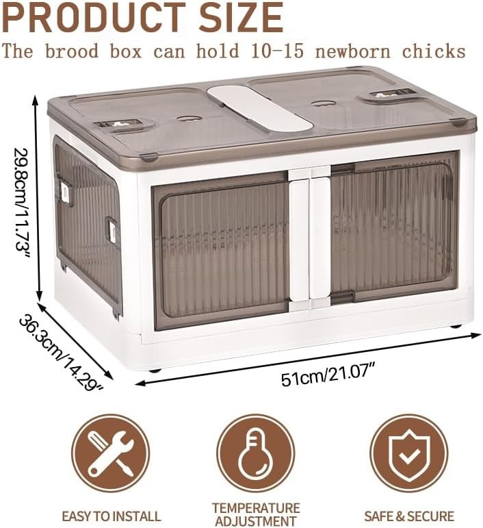 Brooder Box for Chicks Quail Brooder Box with Thermostat Poultry Heater