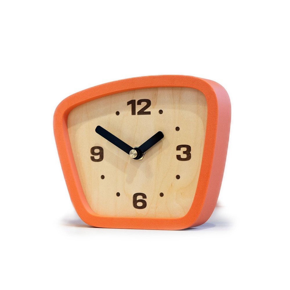 Handcrafted Mid-Century Modern Clock – Silent Movement for Desk, Table & M