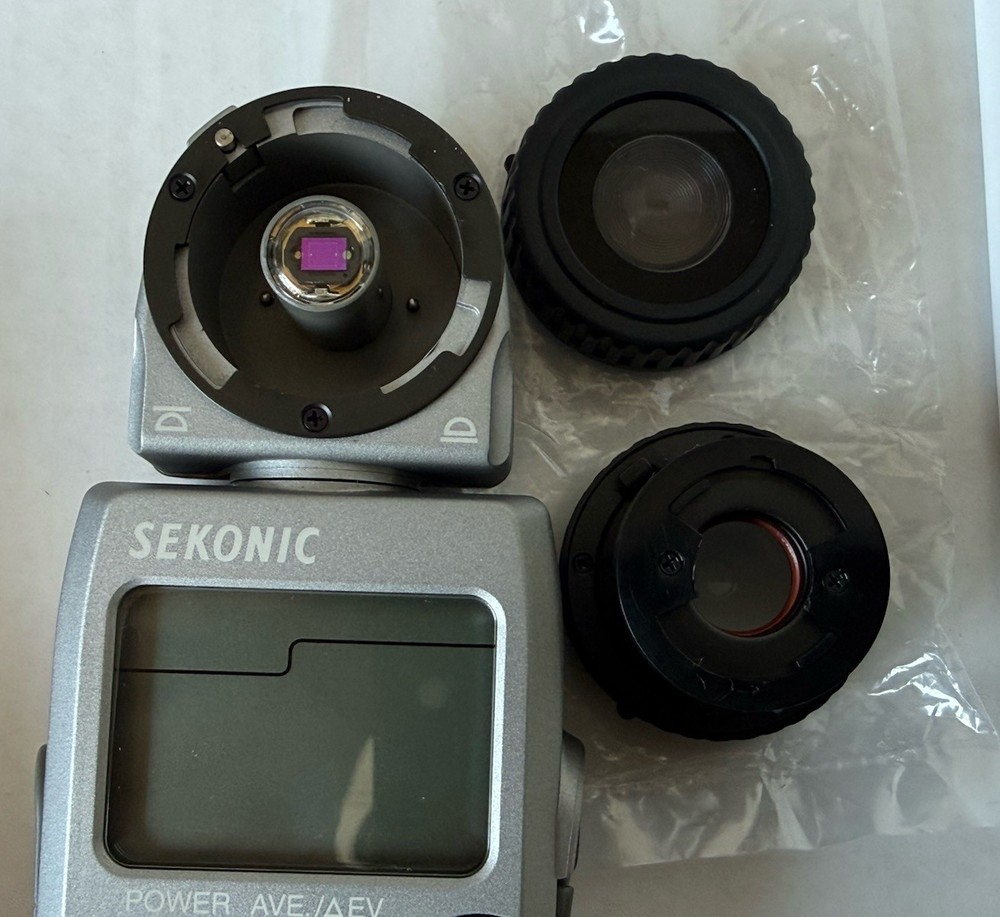 Sekonic L-358 Flash Master Digital Light Meter Silver Mint Condition