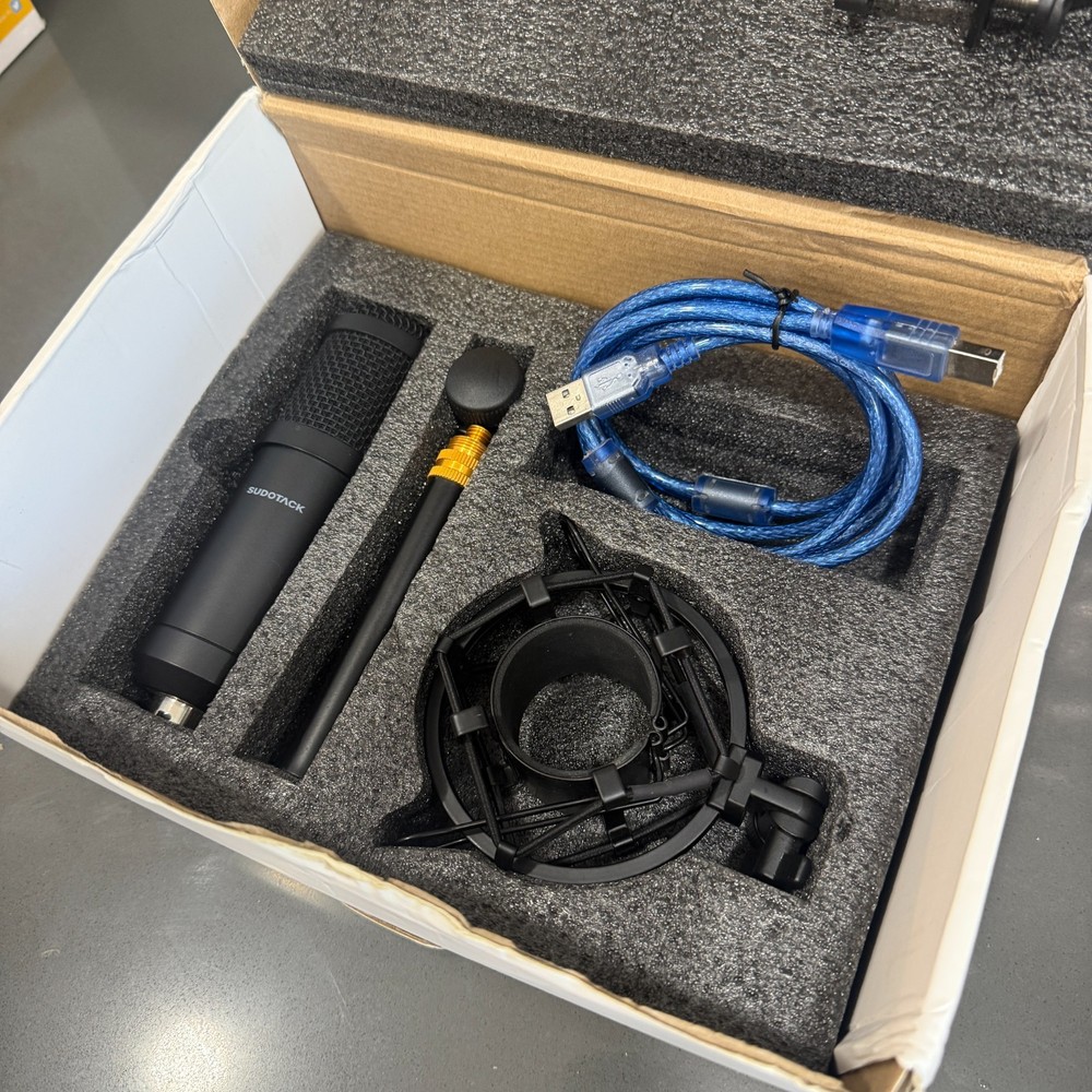 SUDOTACK Profesional USB Microphone with Shock Mount and Pop Filter for PC MAC