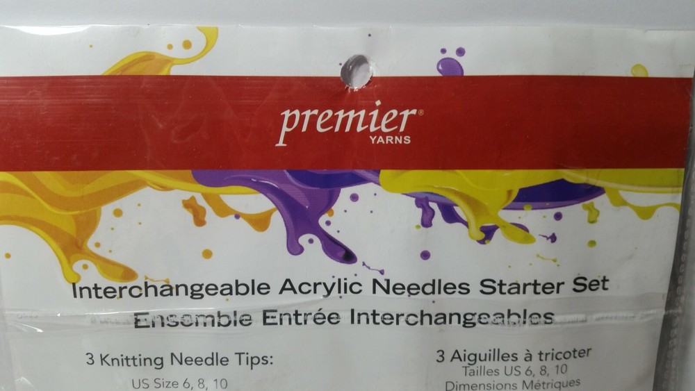 Premier Yarns Interchangeable Acrylic Needles Starter Set Knitting 6, 8, 10