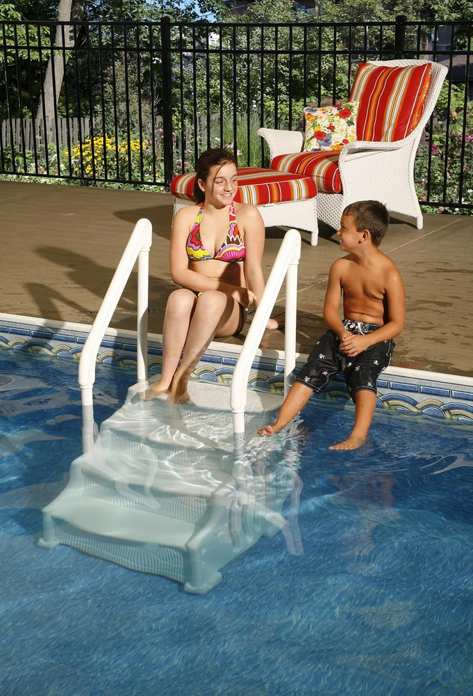 Simple Step Resin 30 In. Pool Step for above Ground Pools