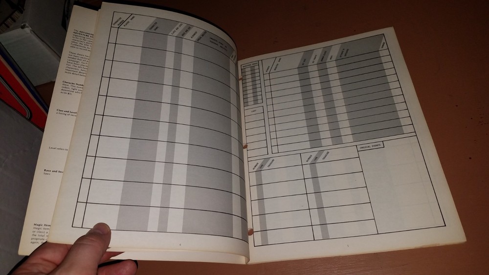TSR: AD&D 1E Aid - DUNGEON MASTER'S ADVENTURE LOG ; complete unused