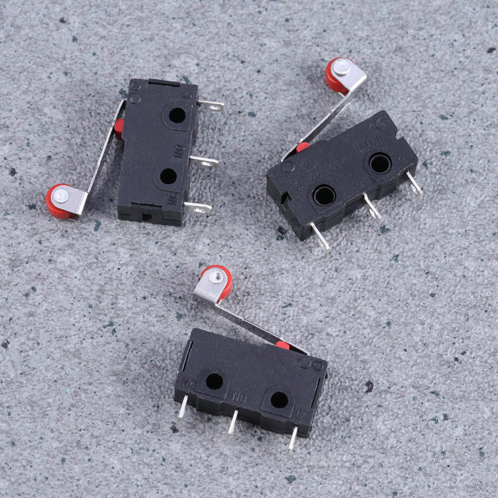 10PCS KW12 Mini Micro Limit Switch Roller Lever Arm SPDT Snap Action Switch