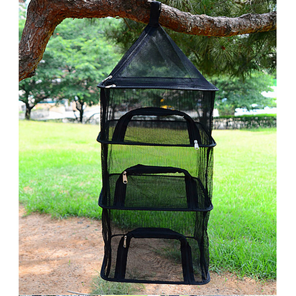 4 Layer Folding Mesh Camping Tool Shelf