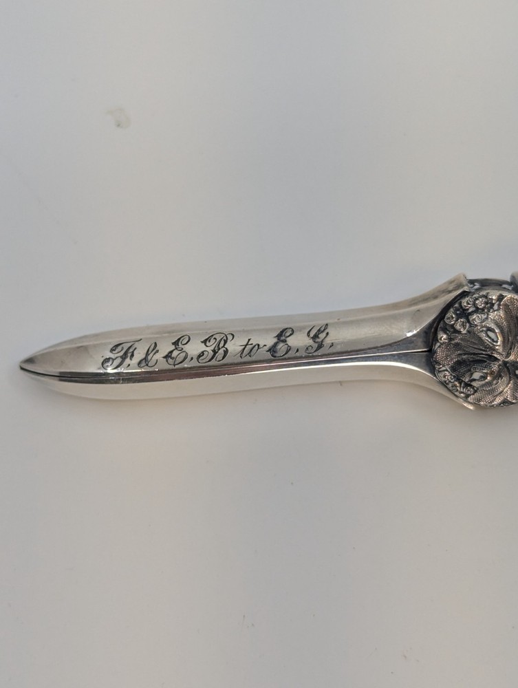 Vintage Solid Silver Grape Vine Grape Scissors Shears