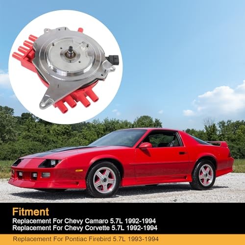 Red Ignition Distributor With Wire Harness, Cap and Rotor 10457702 Replacement