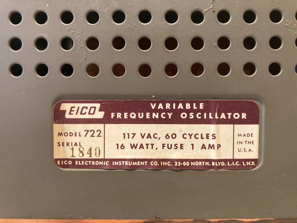 EICO Model 722 VFO Variable Frequency Oscillator