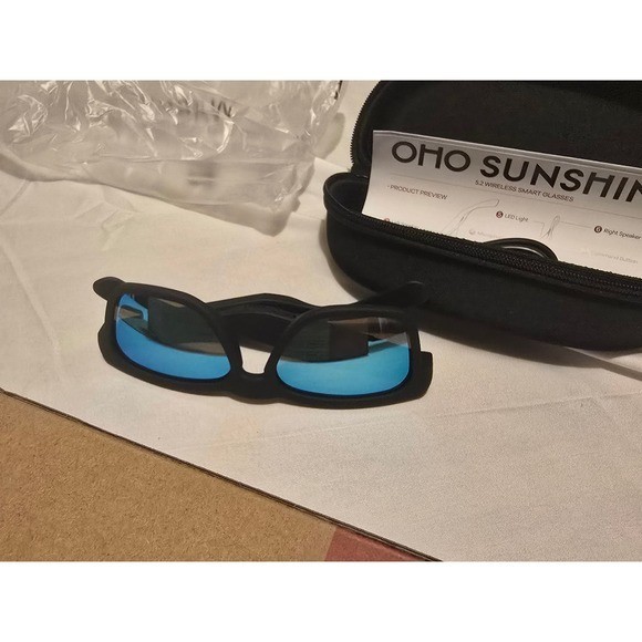 Oho Sunshine Elite Wireless Smart Sunglasses Bluetooth Audio Blue Lens(Zip Bent)