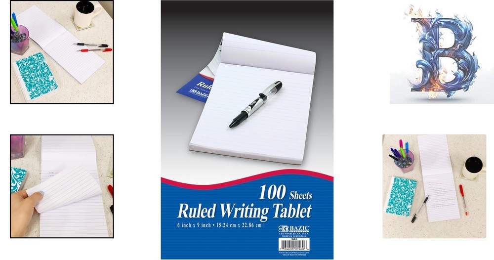 High-Quality 6" x 9" Writing Pad with 100 Sheets - Ideal for Organized Notes