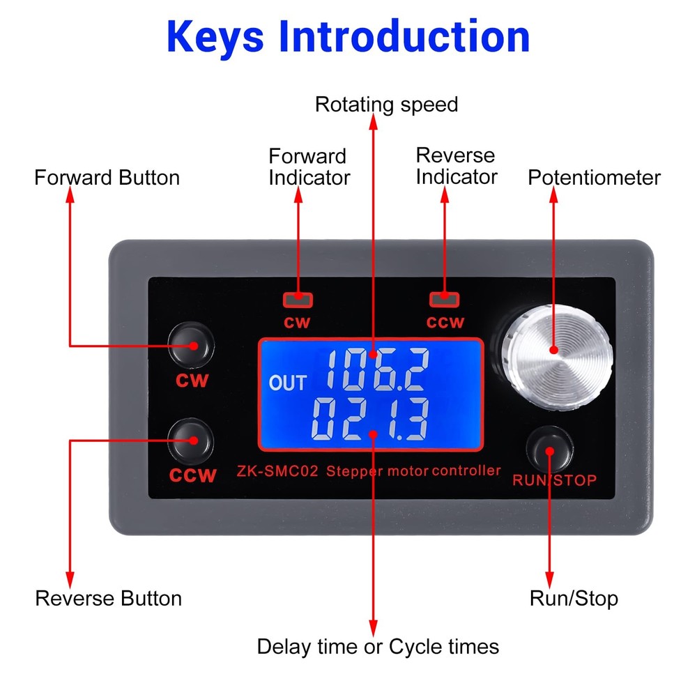 42 57 Stepper Motor Driver Controller for NEMA 17 23, Integrated Stepper Driv...