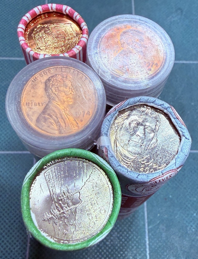 5 - BU Rolls Commemmorative Nickels/Cents