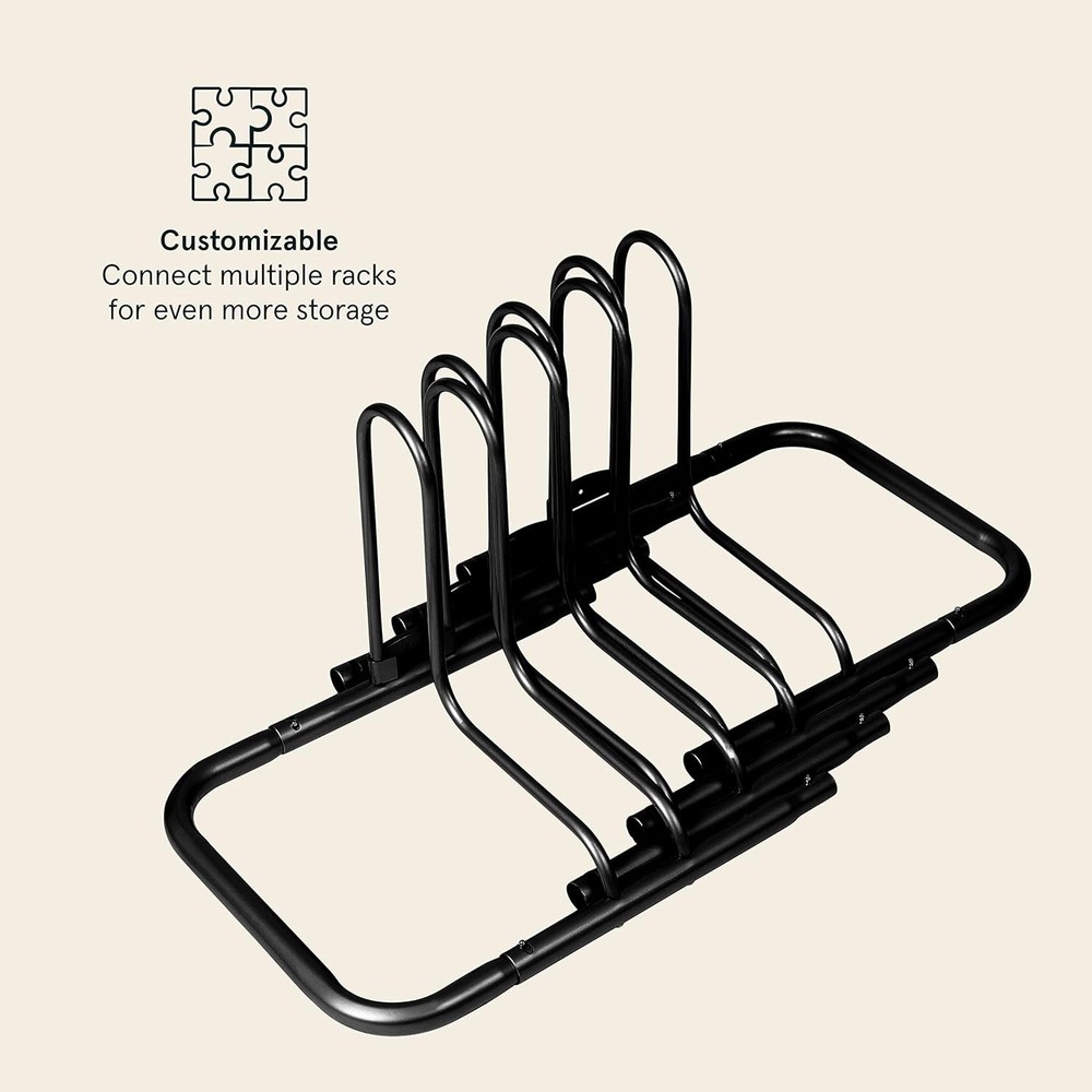 Universal Bike Storage Rack for 4 Bicycles - Adjustable and Space Efficient
