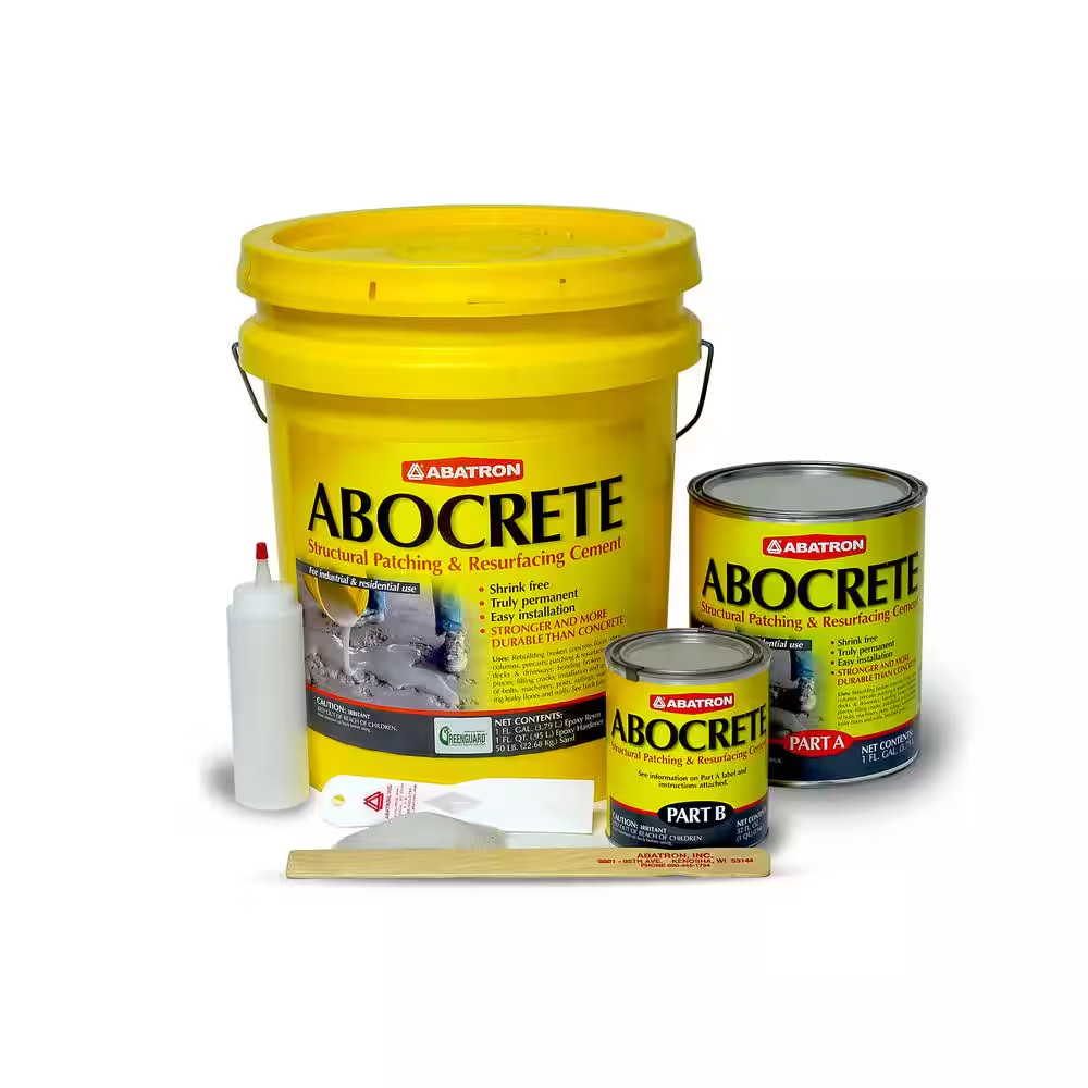 Light Gray Large Kit with Sand Self-Leveling Epoxy Concrete Patching/Resurfacing