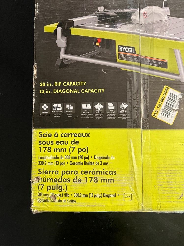 Ryobi 7" Wet Tile Saw