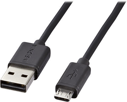 Insignia- 4' Micro USB Cable - Black NEW