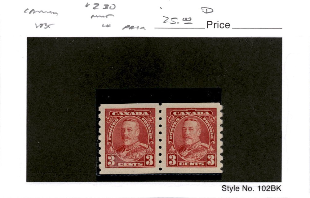 Canada, Postage Stamp, #230 Mint LH Pair, 1935 King George (AG)