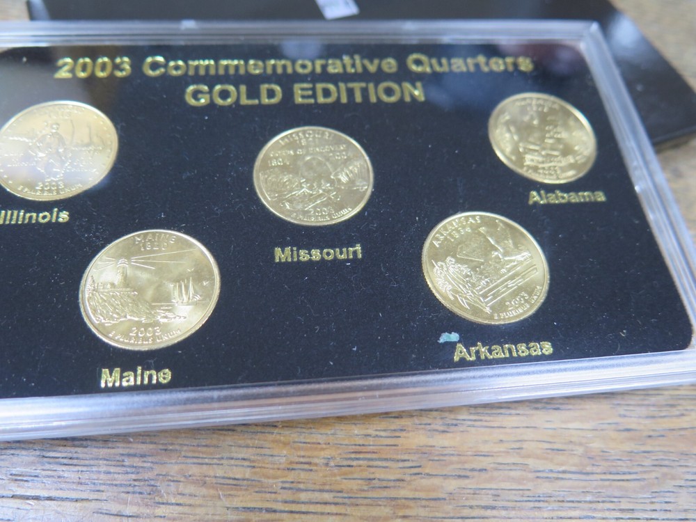 2003 Commemorative Quarters Set Gold Edition COIN SET