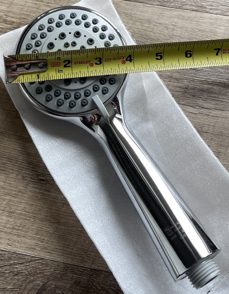 AquaSource Easy Install Chrome Round Handheld Shower Head 2.5-GPM 5spray Pattern