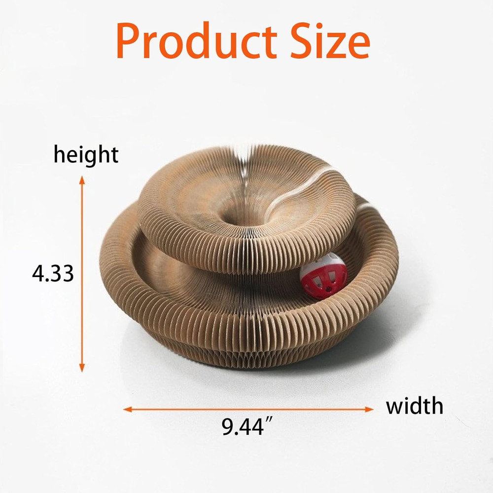 Kitty Curls Cat Toy Kurlz Interactive Scratch Pad Foldable AccordionRecyclabl