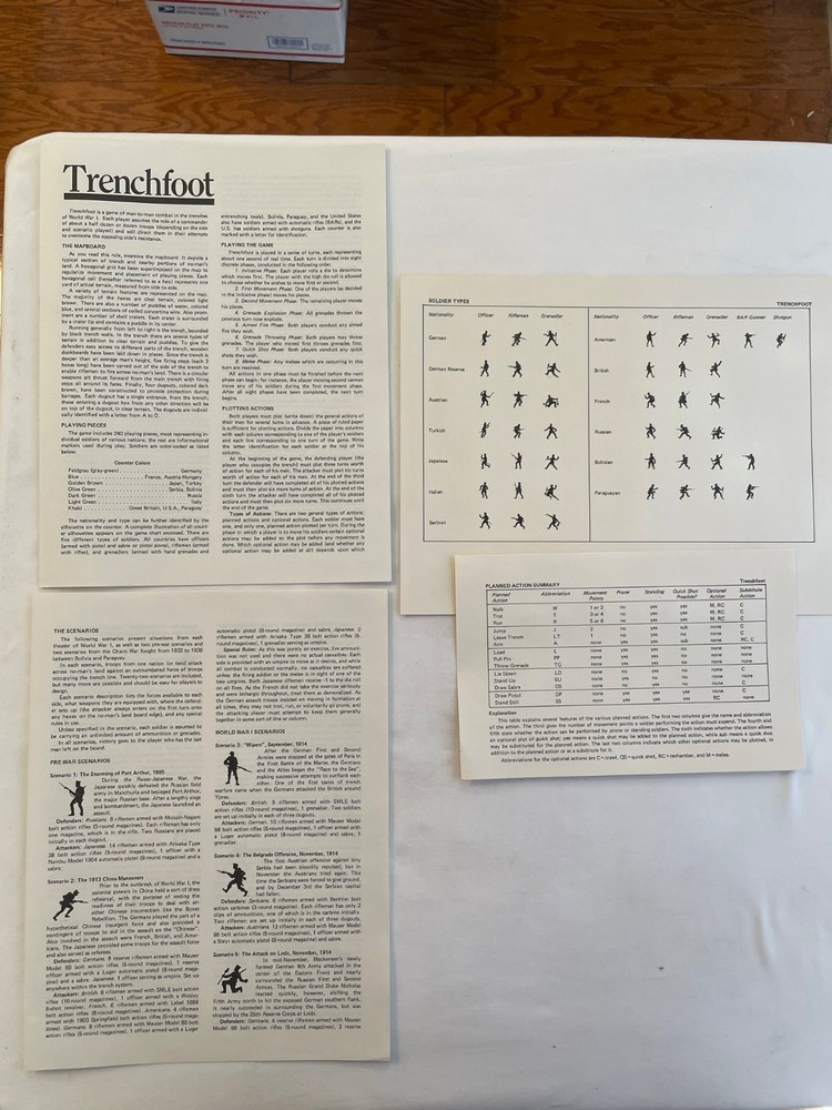 Trenchfoot GDW 1981 UNPUNCHED MINT