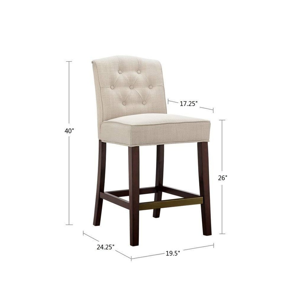 Madison Park Marian Tufted Counter Stool Tan See below