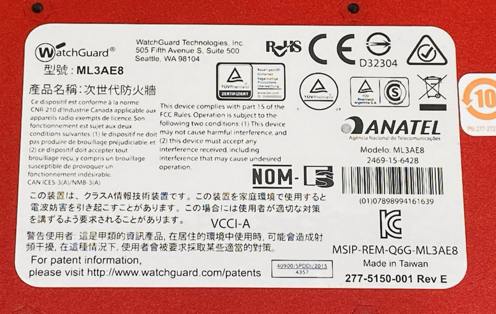 WatchGuard Firebox M200 ML3AE8 Firewall