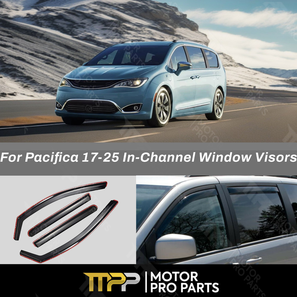 For Chrysler Pacifica 2017-2025  In-Channel  Window Visors Sun Rain Shade Guards