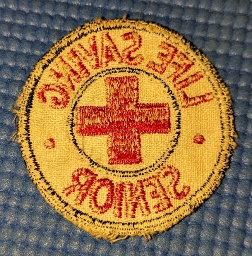 Vintage Red Cross Life Saving Senior Patch 2.5" Round