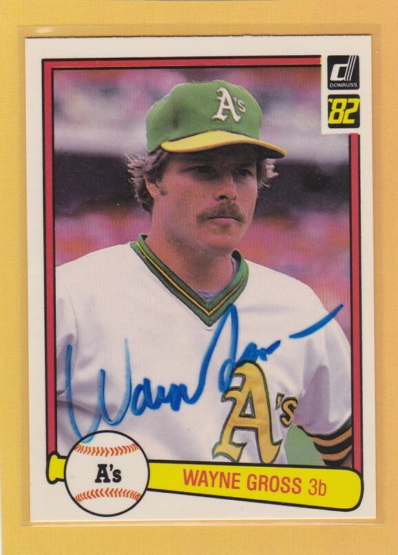 WAYNE GROSS AUTOGRAPH A'S BASEBALL *042