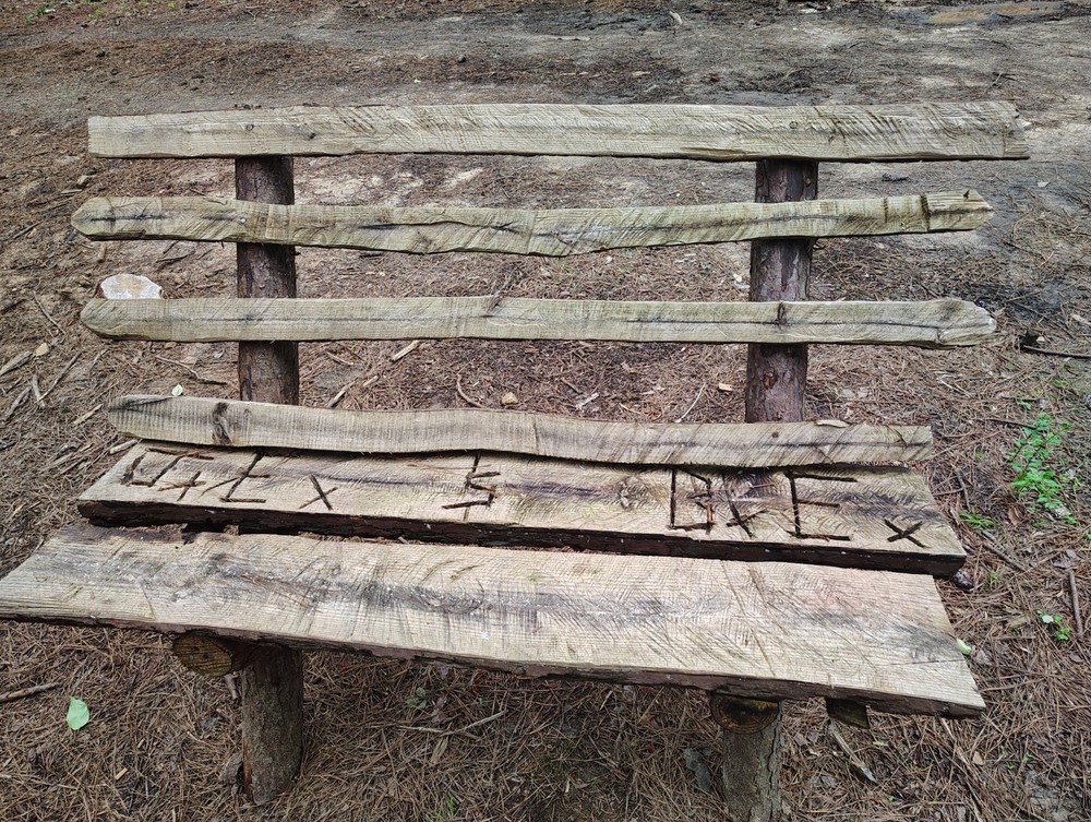 wooden bench