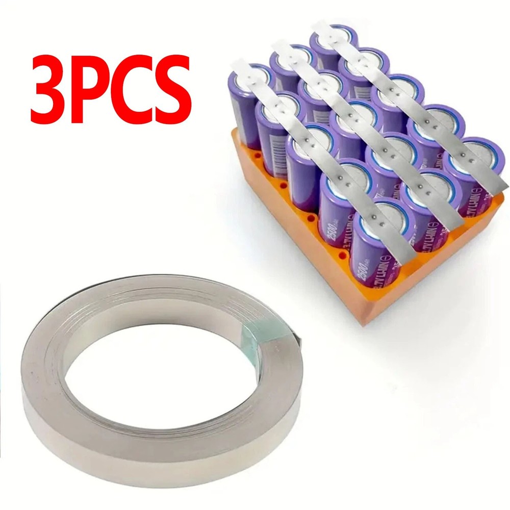 3X-10M-Pure-Nickel-Strip:-Thin-&-Flex-for-Precise-DIY-Li-Battery-Weld