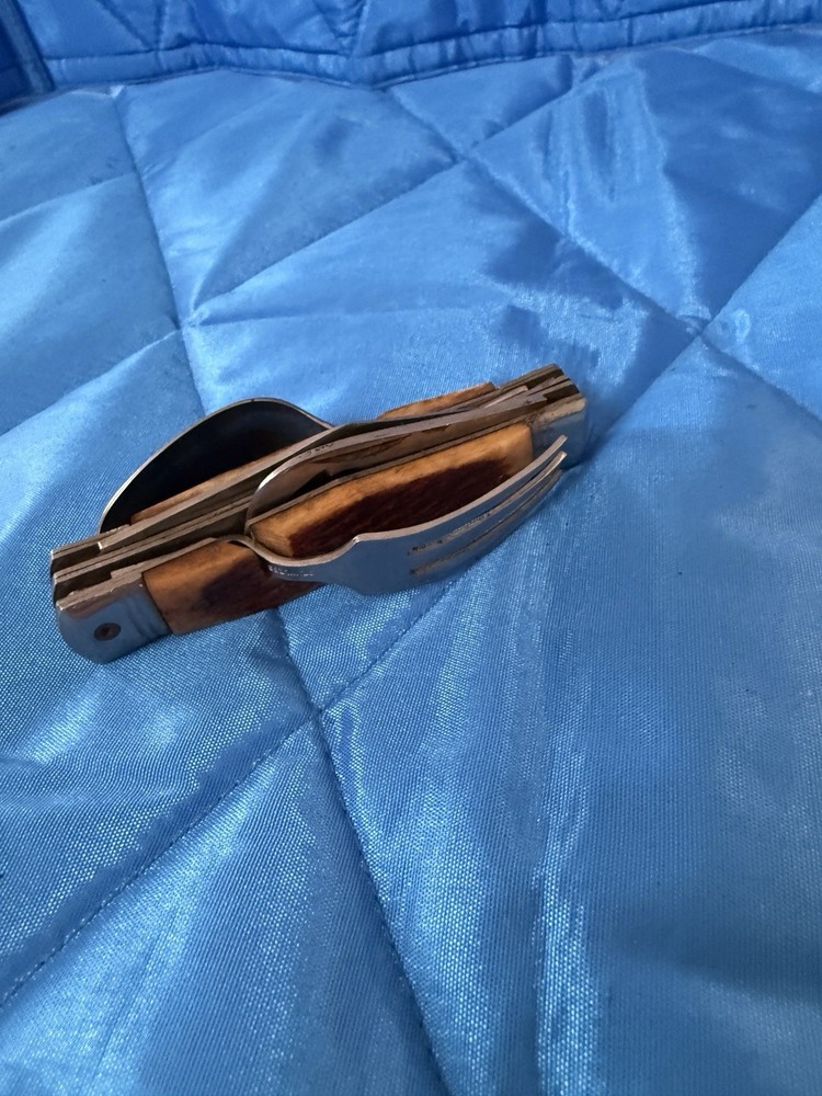 Stainless Steel Folding Knife Spoon Fork Bottle Opener