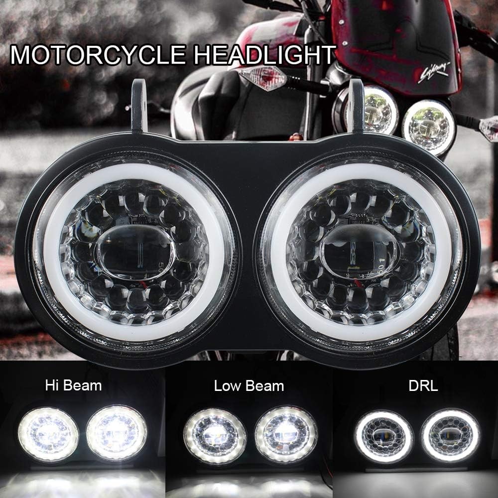 Motorcycle Projector Headlight Buell XB Black