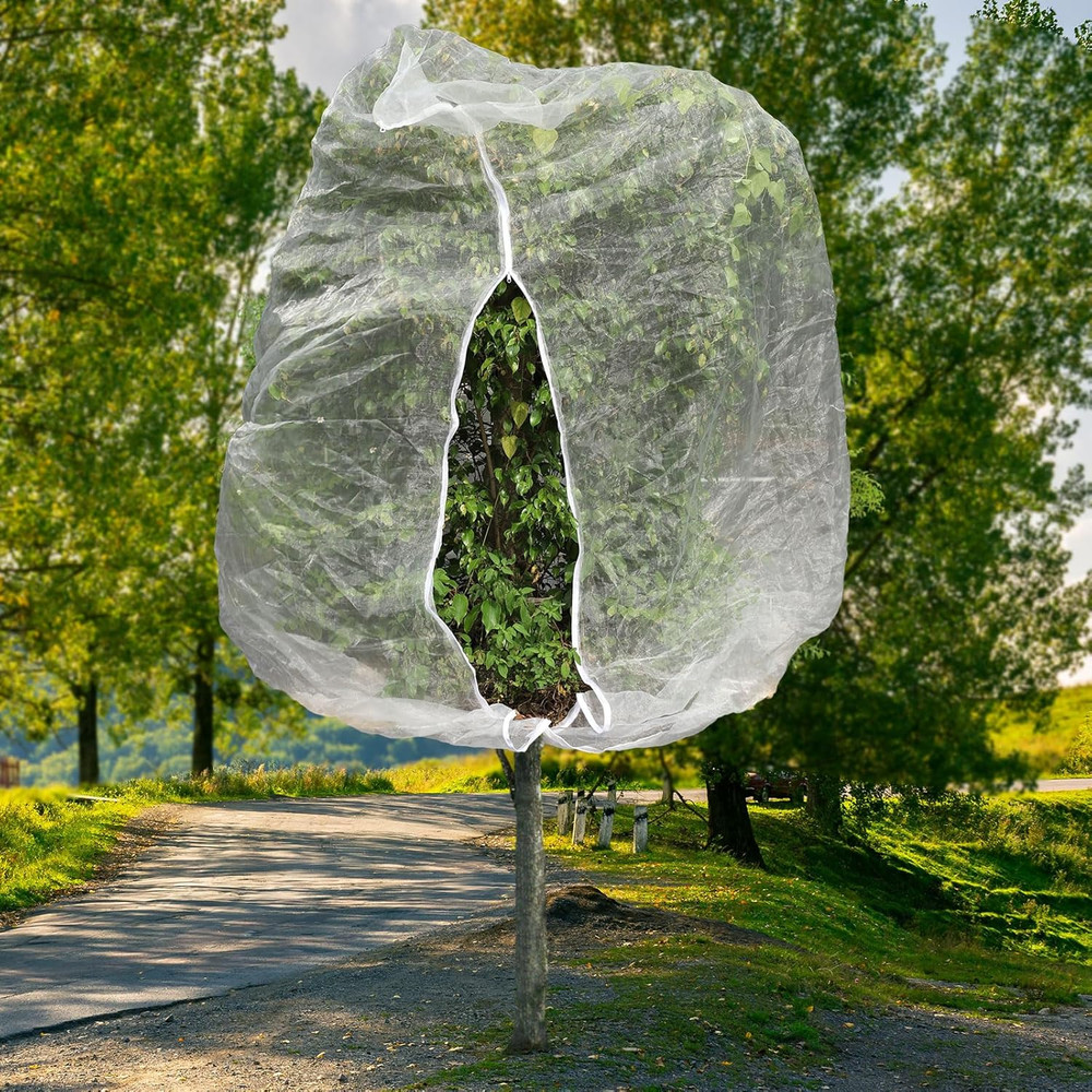10Ftx10Ft Large Fruit Tree Netting Bags, Bird Netting for Fruit Trees Cicada