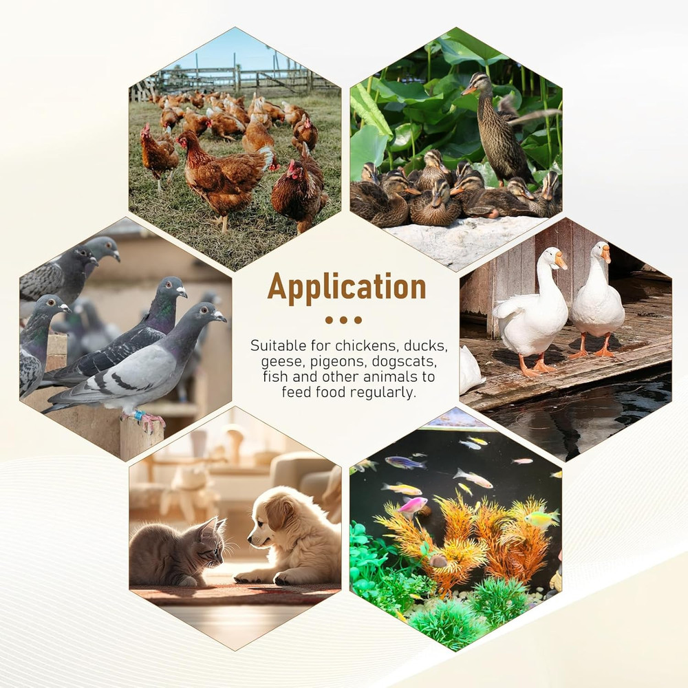 Timed Automatic Chicken Feeder and Duck Feeder, Timed Poultry Feederer Great for