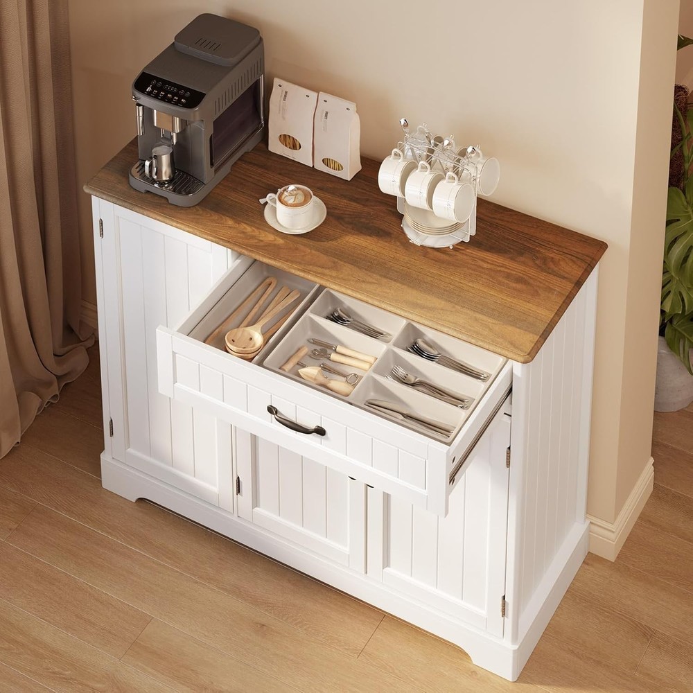 Kitchen Coffee Bar Cabinet with Storage Kitchen Sideboard Buffet Cabinet with...