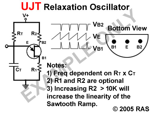 (3) Rare UJT for making a Flasher, Oscillator, Sawtooth / ± Pulse Generator