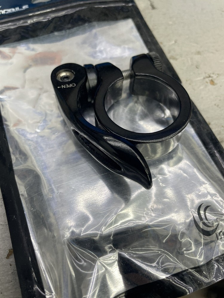 Bicycle Seatpost Clamp 31.8 Quick Release Black