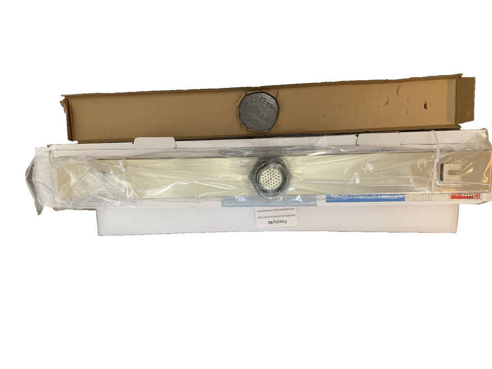 Sharp-tec 28 inch Linear Shower Drain, Gold Rectangular Floor Drain,