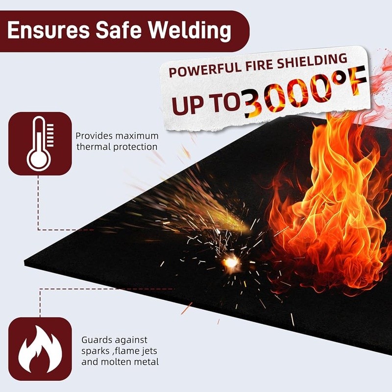 High Temp Welding Blanket Fire Resistant Insulation Flexible DIY Safety Shield