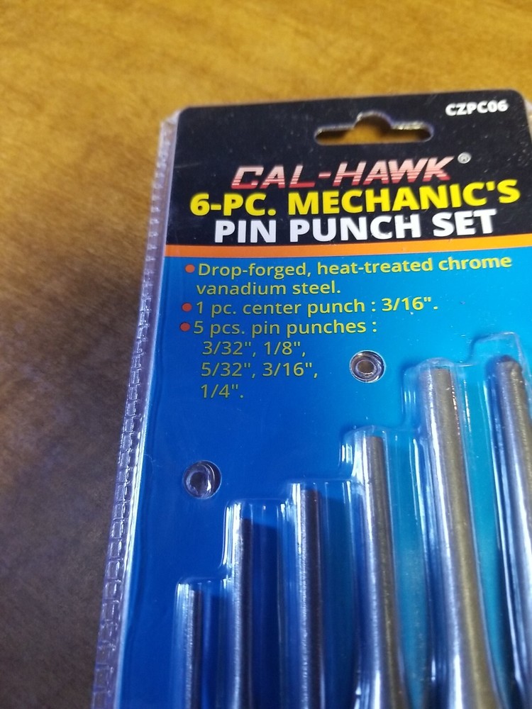 6 pc Mechanic' Pin Punch Seat