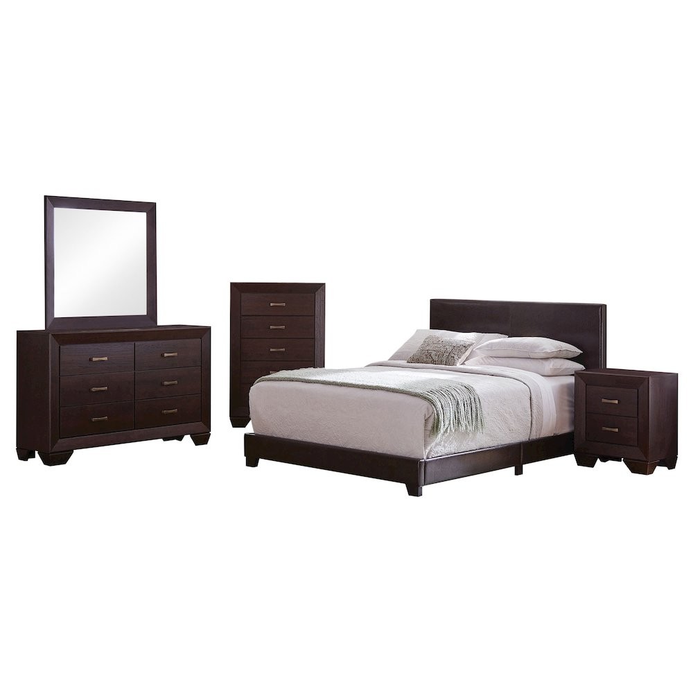 Dorian 5-piece Eastern King Bedroom Set Dark Cocoa