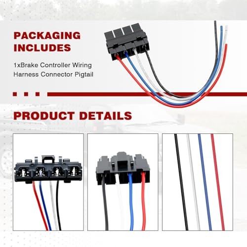 Brake Controller Wiring Harness Connector Pigtail,Universal Fit, Replace for