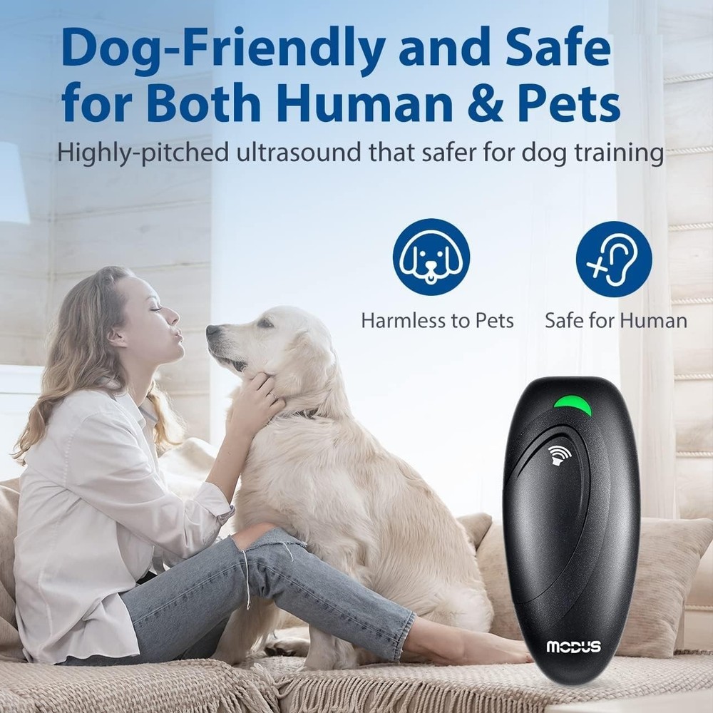Effective Dog Bark Control Device: 3 Mode Ultrasonic Trainer, Lightweight & Safe