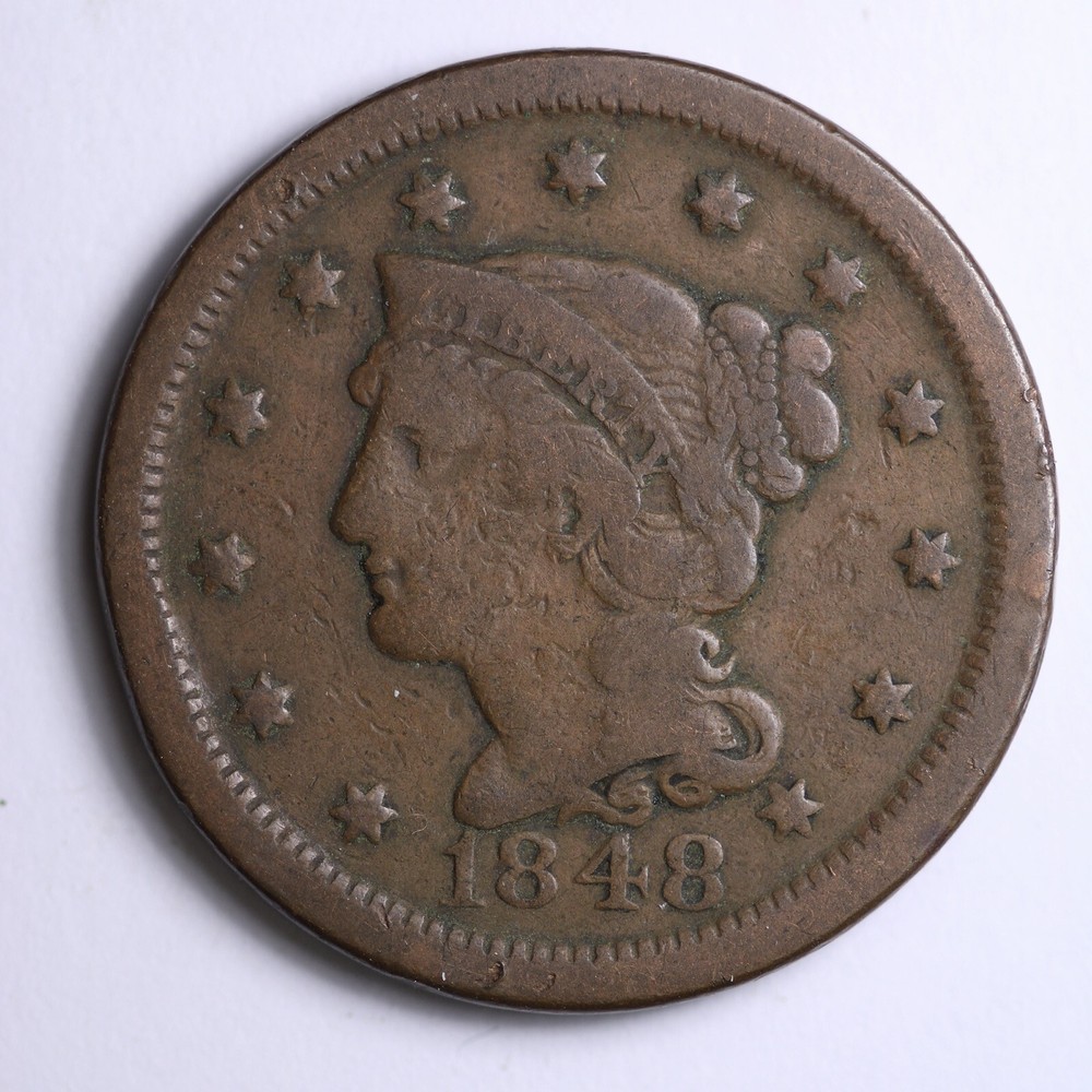 1848 Large Cent VG OLD GREAT COIN B039 KCM