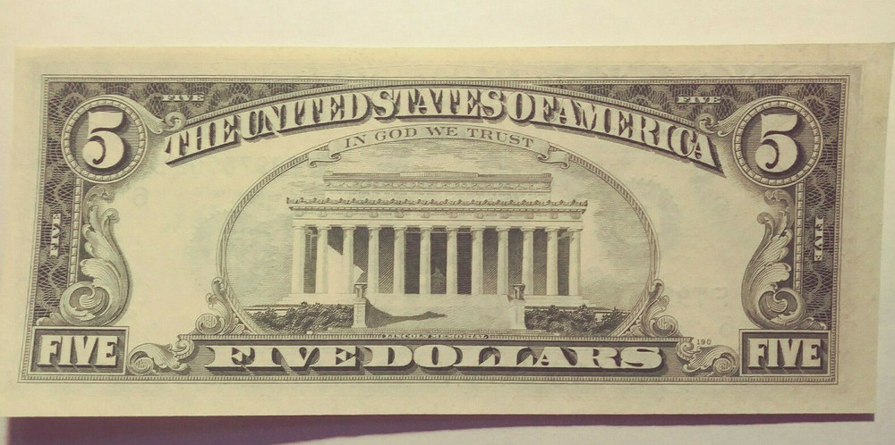 1969 $5 Federal Reserve Note Smear ERROR (#PM-133)